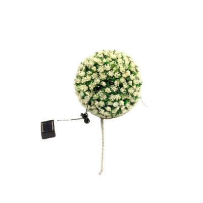 outdoor garden decoration use grace white plastic solar ball-flower light